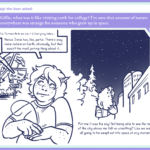 gigi-the-bear asked: Gillie, what was it like visiting earth for college? I'm sure that amount of nature everywhere was strange for someone who grew up in space. Gillie: You Terrans think we live in 6 foot grey tubes... Nexus Jovia has, like, parks. There's way more nature on Earth, obviously, but that wasn't the most jarring thing about it... For me it was the sky! Not being able to see the rest of the city above me felt so unsettling? Like we were all going to be swept out into space at any moment!